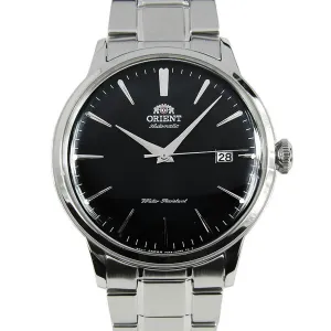 Orient Men's Automatic Watch - Bambino Black Dial Silver Tone Bracelet | RA-AC0006B00C