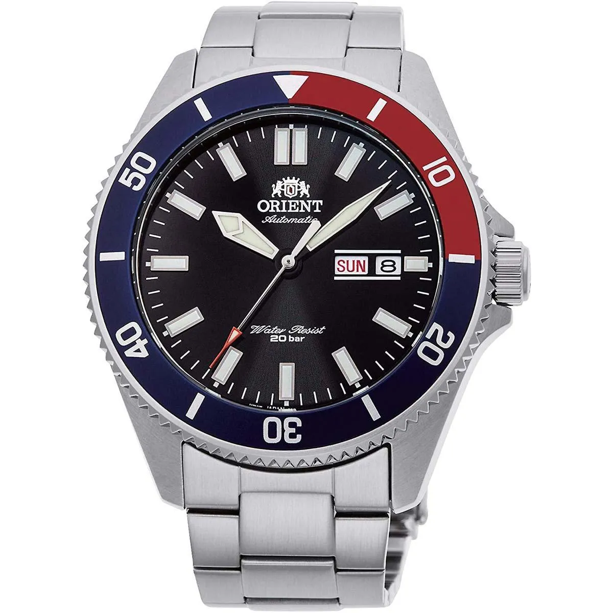 Orient Men's Automatic Watch - Kanno Black Dial Silver Tone Bracelet | RA-AA0912B19B