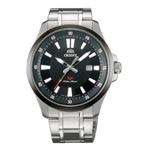 Orient UNE1001B Men's SP Black Dial Stainless Steel Bracelet Watch