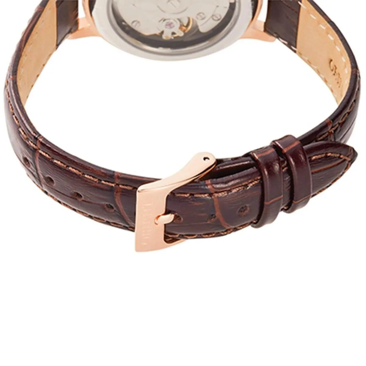 Orient Women's Quartz Watch - Rose Gold Tone Case Brown Leather Strap | RA-AC0010S00C