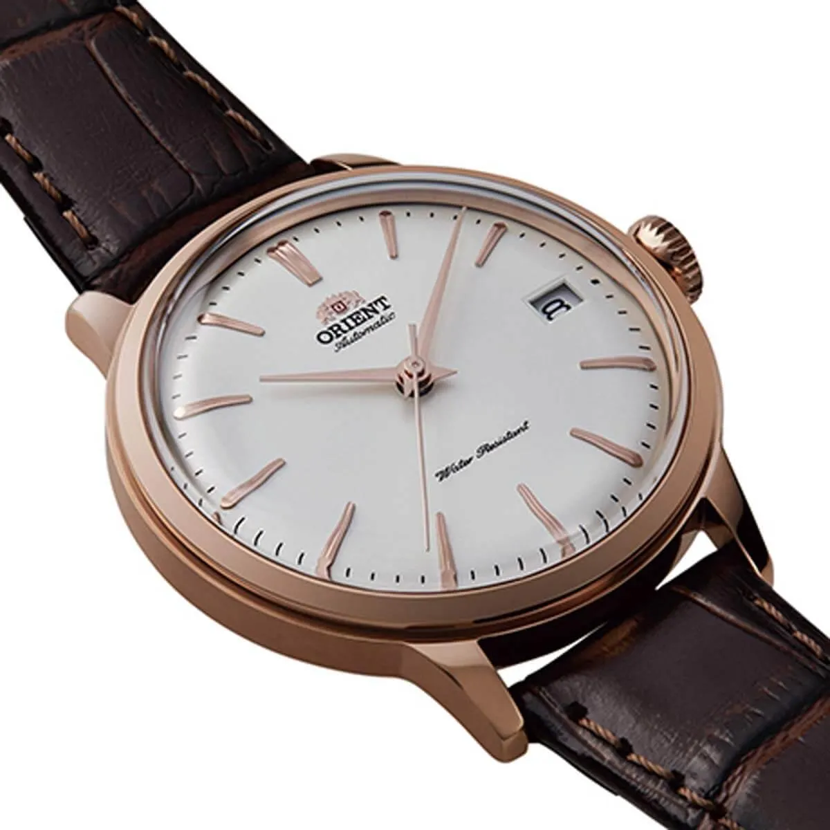 Orient Women's Quartz Watch - Rose Gold Tone Case Brown Leather Strap | RA-AC0010S00C