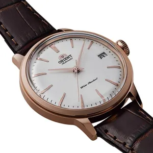 Orient Women's Quartz Watch - Rose Gold Tone Case Brown Leather Strap | RA-AC0010S00C