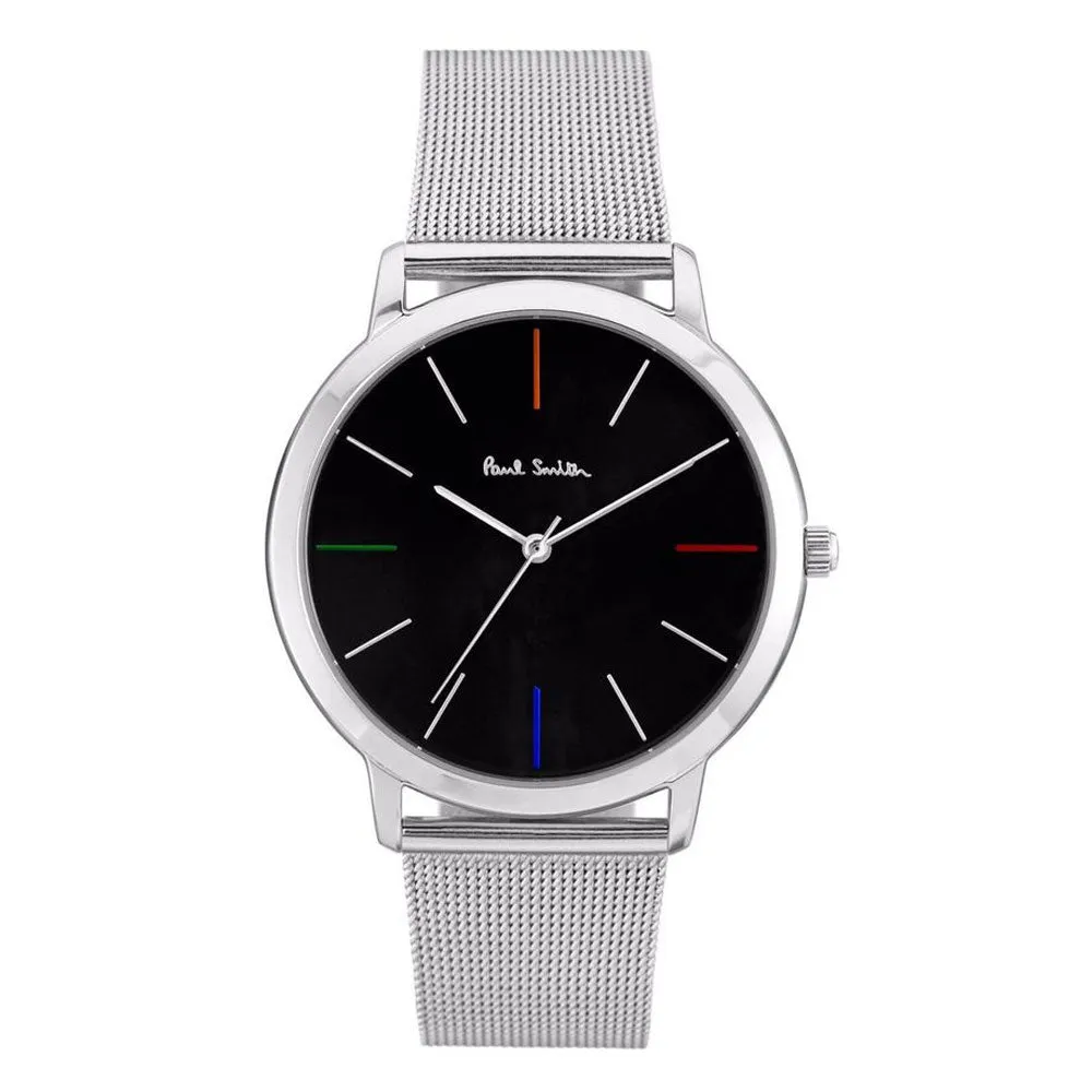 PAUL SMITH P10055 Analogue Black Dial Men's Mesh Bracelet Watch