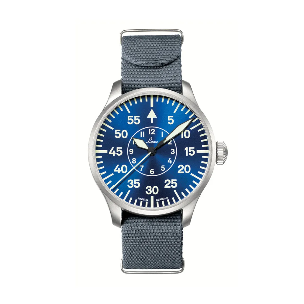 Pilot Watch Basic Aachen "Blaue Stunde" 42mm - Blue on Nylon Strap