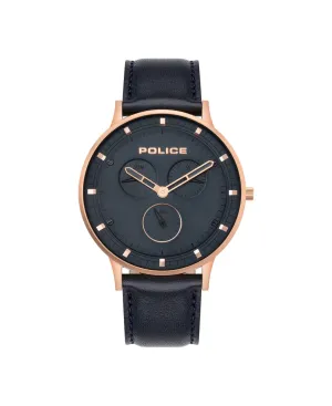 Police Berkeley Black Leather Strap Watch PL.15968JSR/03