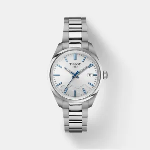 PR 100 Jungfraubahn Unisex Quartz Silver Dial Analog Stainless Steel Watch T1502101103101