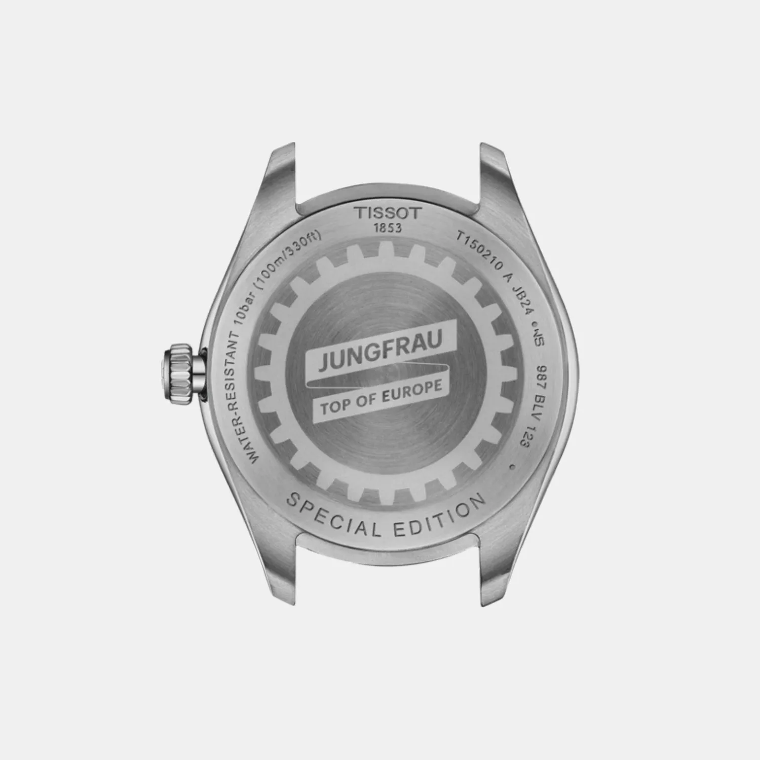 PR 100 Jungfraubahn Unisex Quartz Silver Dial Analog Stainless Steel Watch T1502101103101