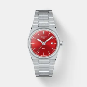 PRX Unisex Quartz Red Dial Analog Stainless Steel Watch T1372101142100