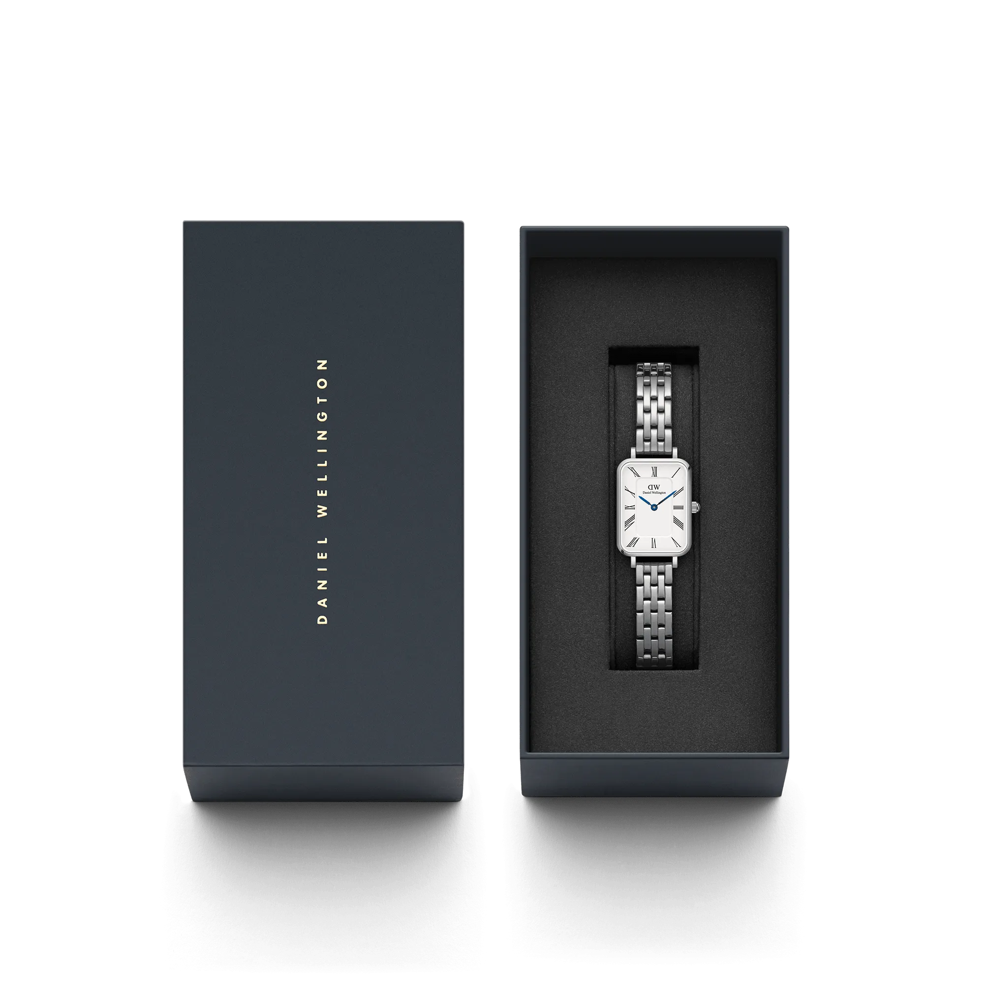 Quadro Roman Numerals 5-Link Silver