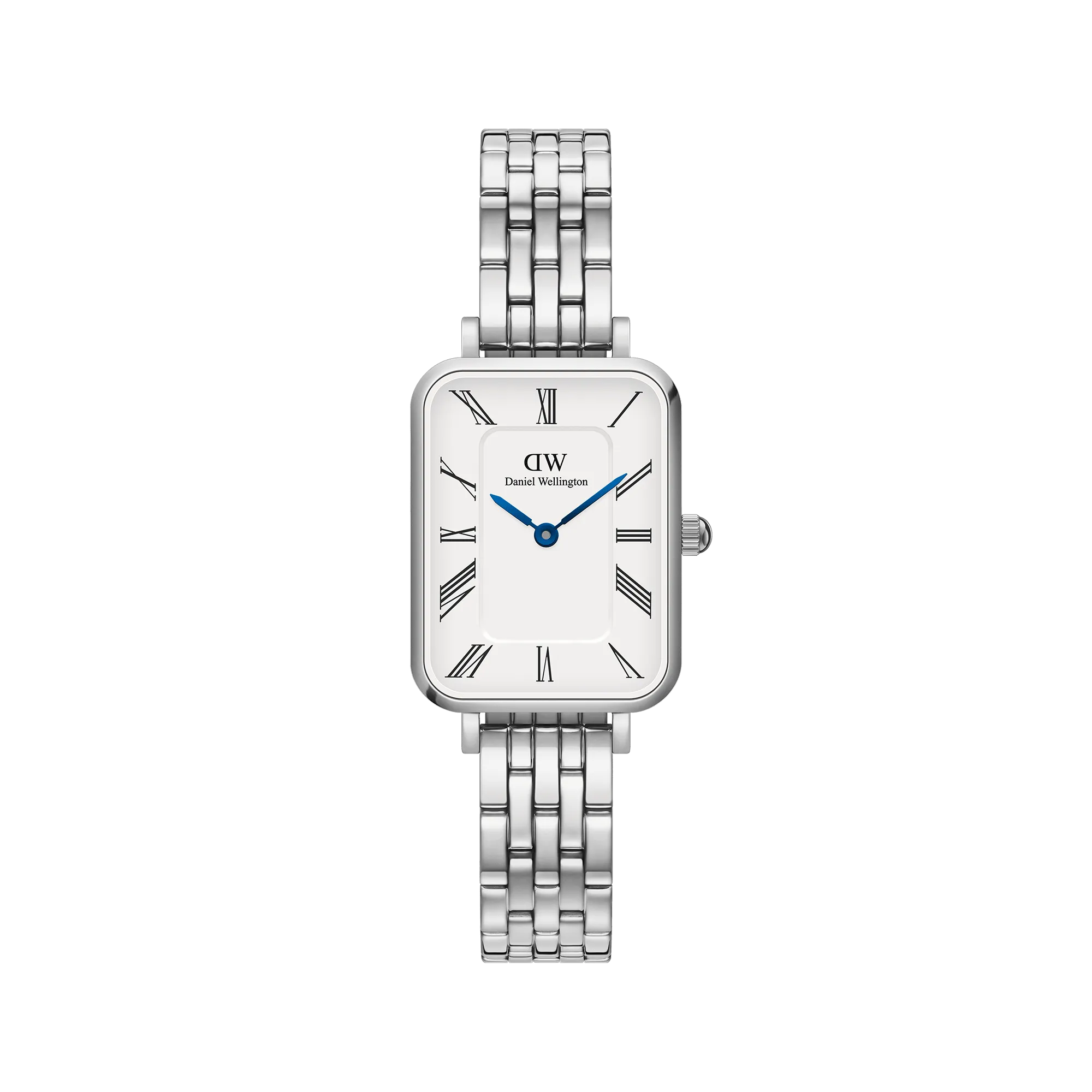 Quadro Roman Numerals 5-Link Silver