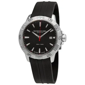 Raymond Weil Men's Quartz Watch - Tango Black Dial Rubber Strap | 8160-SR2-20001