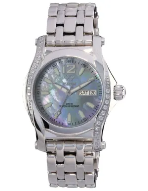 Reactor Womens Curie Watch - Stainless - Swarovski - Bracelet - Day/Date - MOP