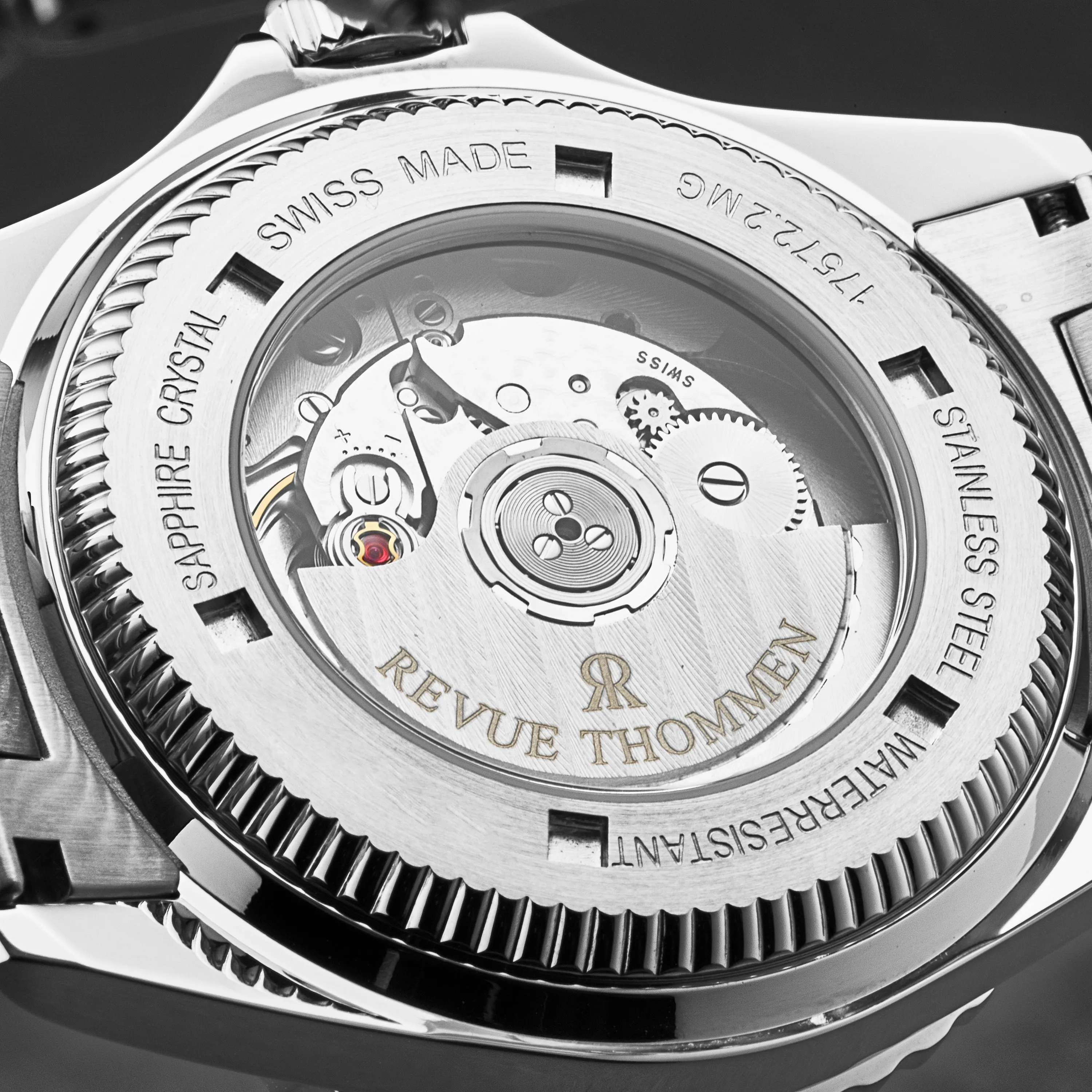 Revue Thommen Men's 'Diver' Black Dial Black and Beige Bezel GMT Automatic Watch 17572.2132