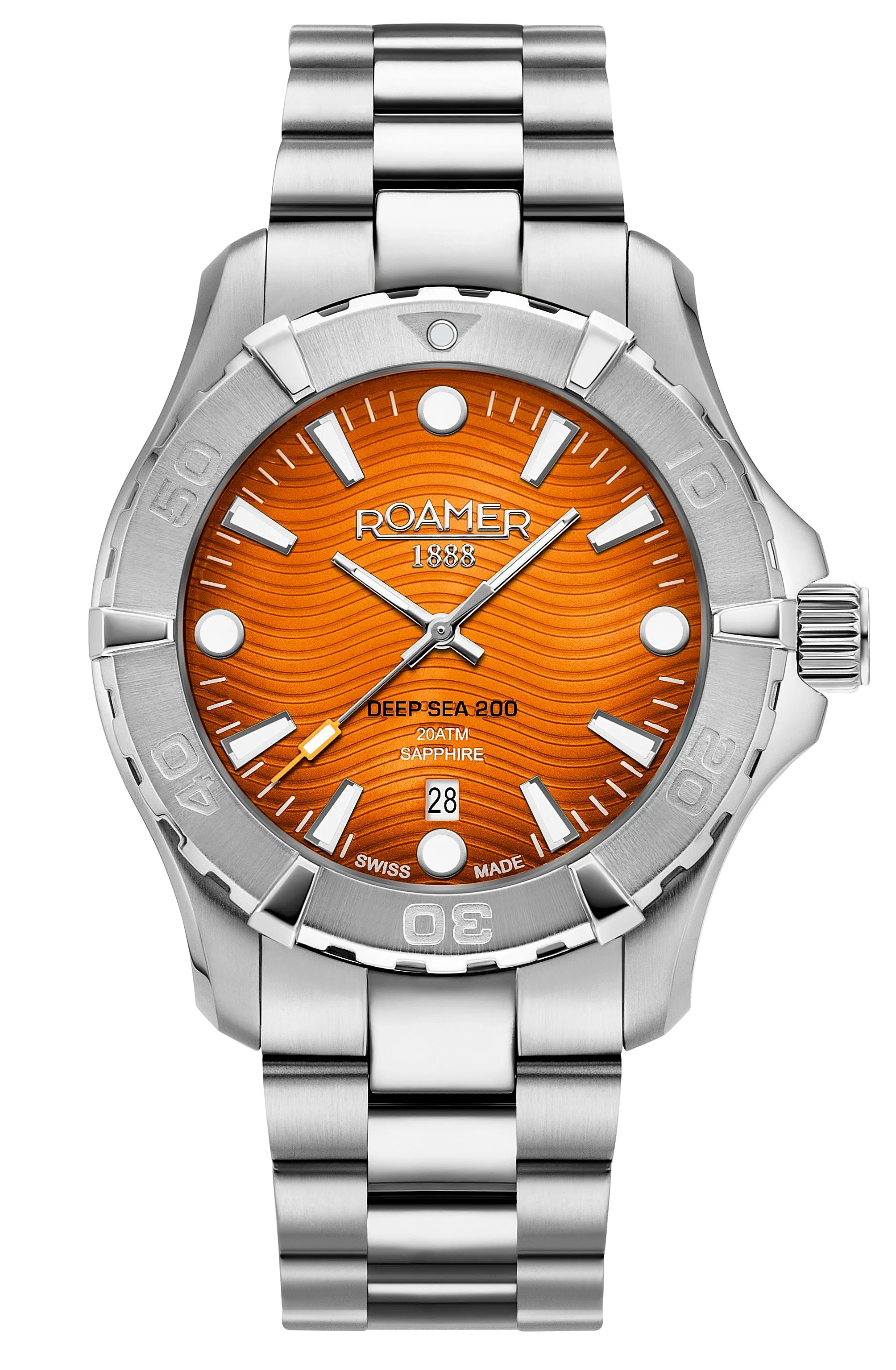Roamer - 860833 41 65 70 - Deep Sea 200 Stainless Steel Watch For Men's