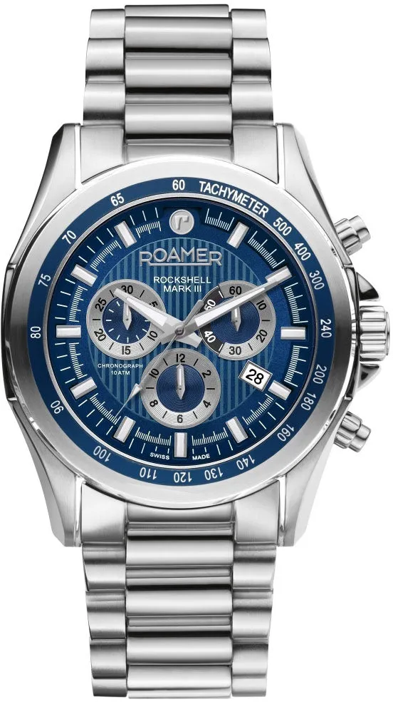 Roamer Rockshell Mark III Chrono Blue Watch