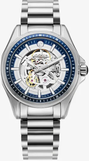 Roamer Rockshell Mark III Skeleton Blue Watch