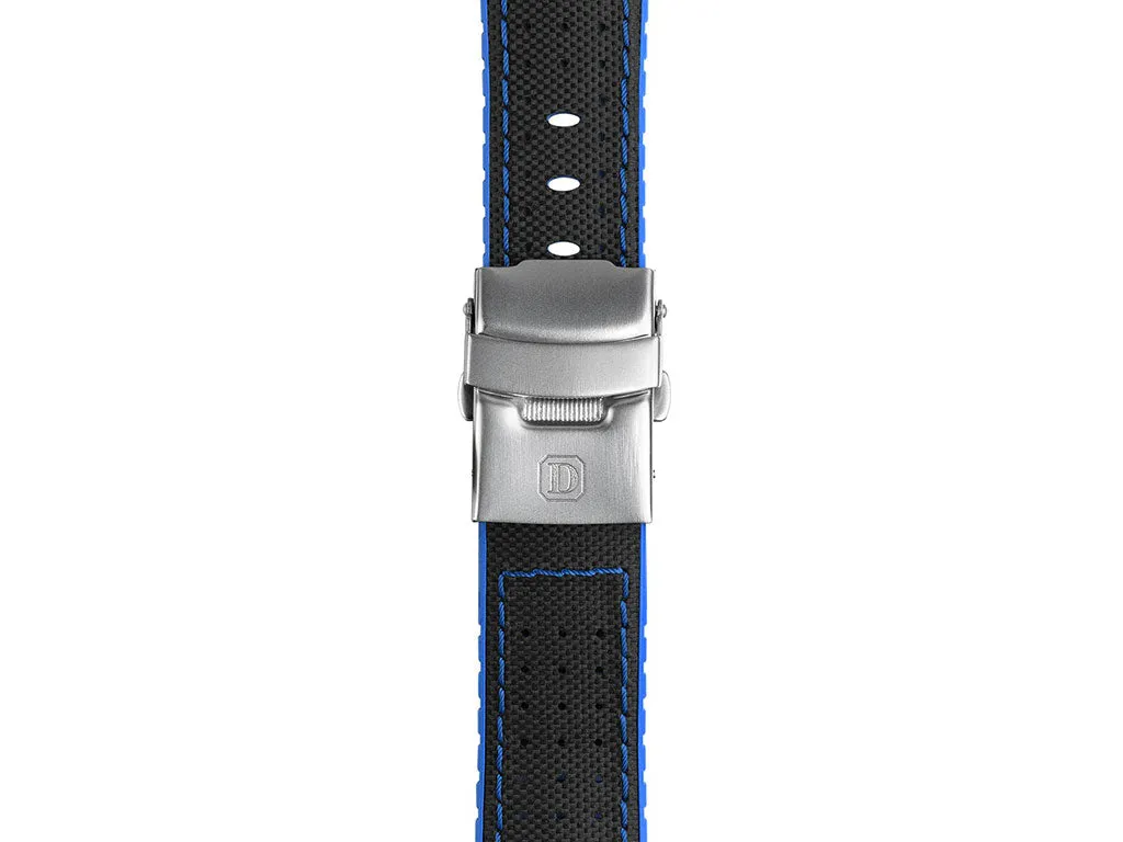 Robby Blue Leather Rubber Strap