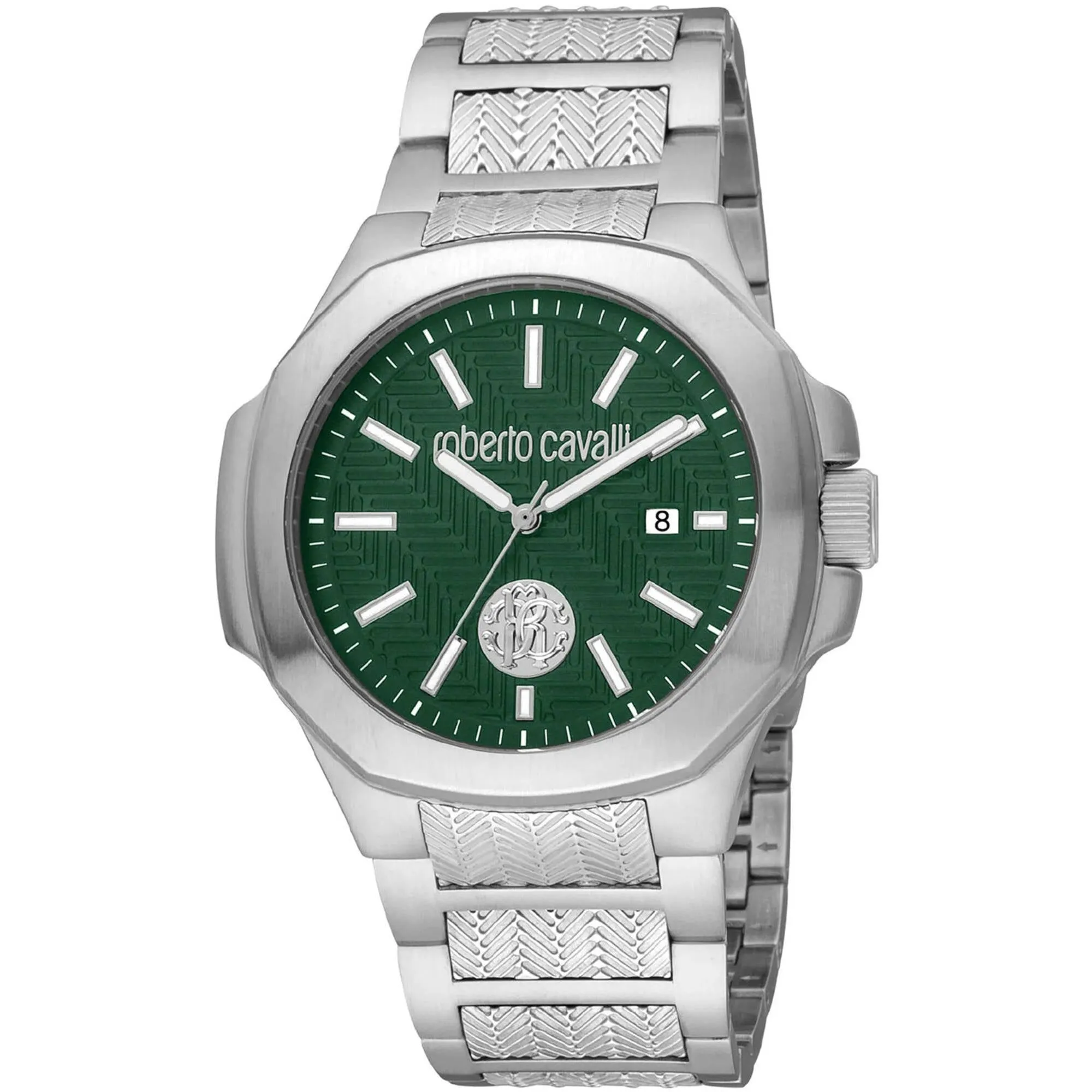Roberto Cavalli Men's Watch - Classic Green Dial Steel Bracelet | RC5G050M0055