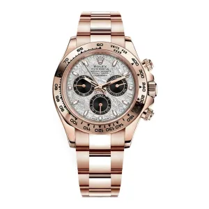 Rolex Cosmograph Daytona 40mm - Ref: 116505-0014 - Meteorite & Black Index Dial, 18K Rose Gold Oyster Bracelet Men's Watch