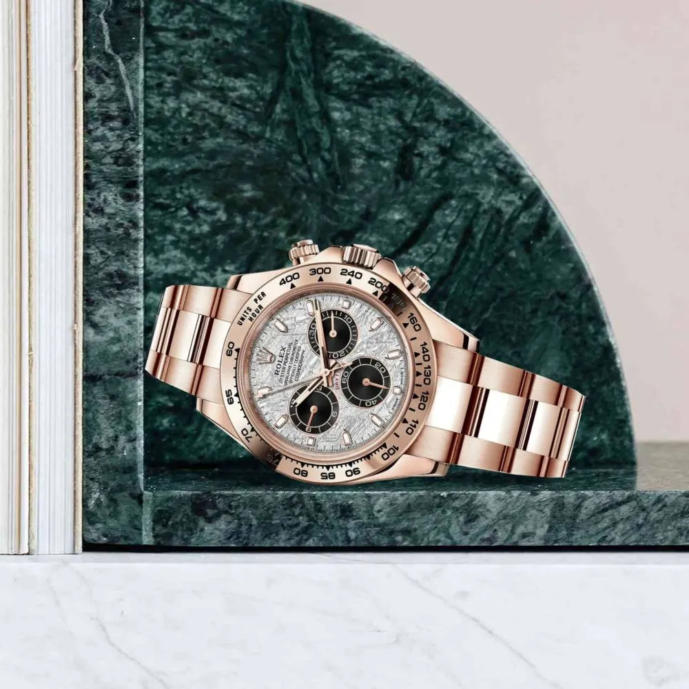 Rolex Cosmograph Daytona 40mm - Ref: 116505-0014 - Meteorite & Black Index Dial, 18K Rose Gold Oyster Bracelet Men's Watch