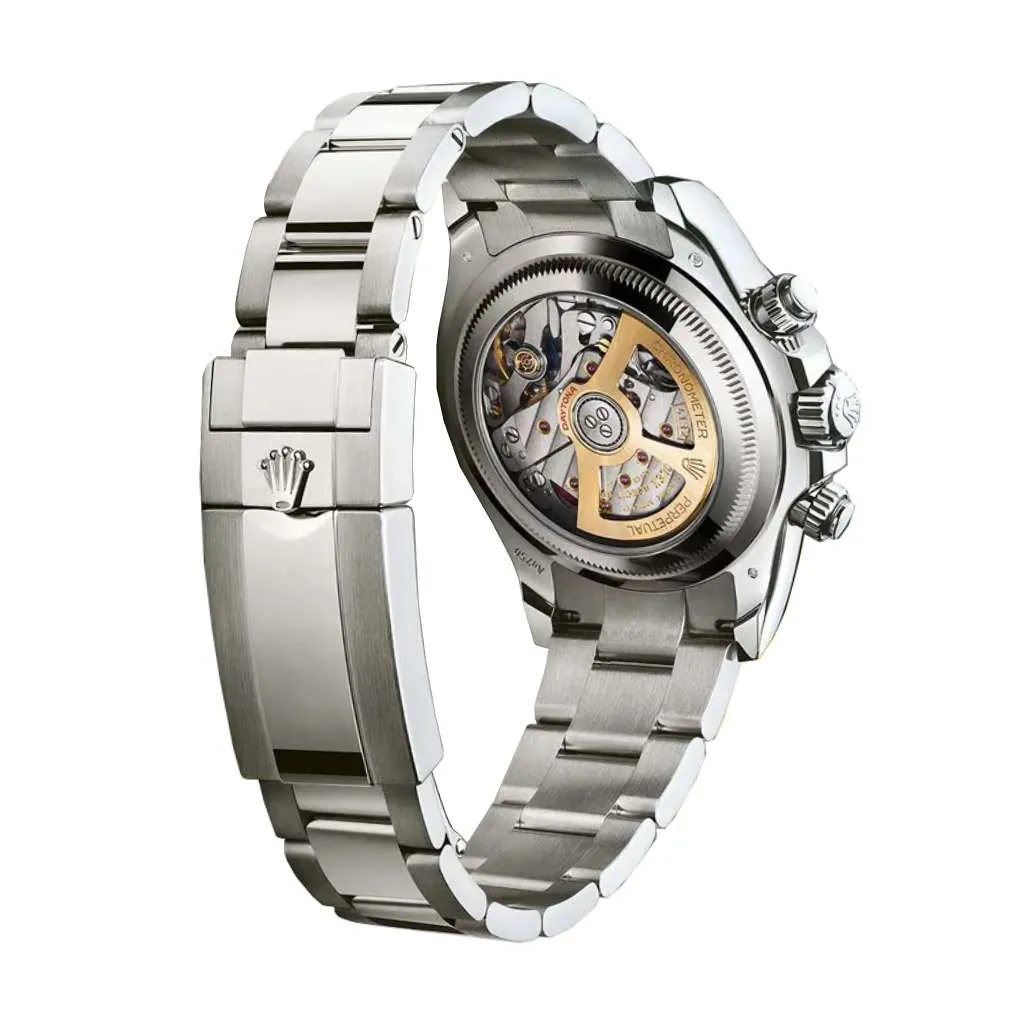 Rolex Cosmograph Daytona 40mm - Ref: 126529LN - Bright Black & Steel Index Dial & Ceramic Bezel, 18K White Gold Oyster Bracelet Men's Watch