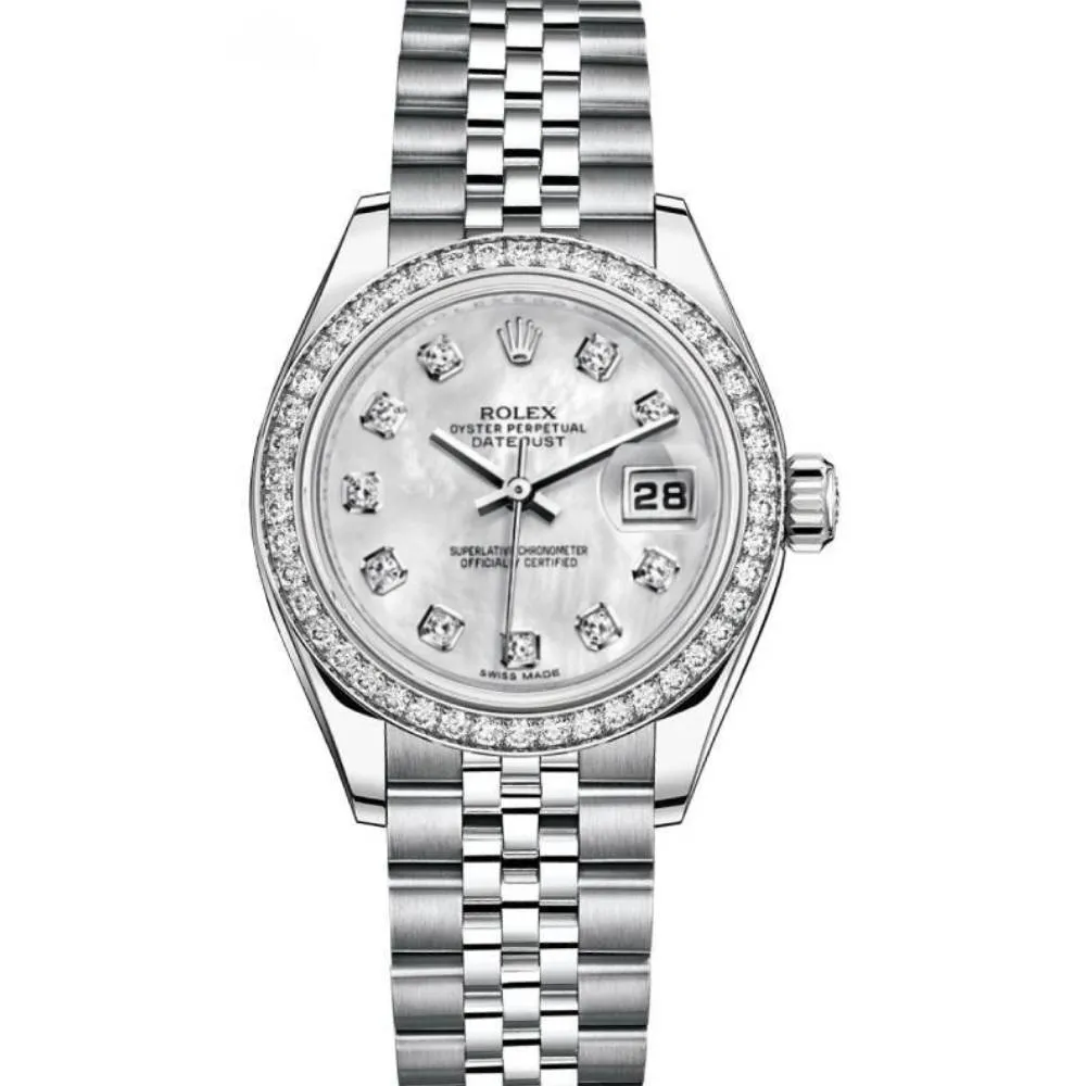 Rolex Datejust 26mm - Ref: 179384 mdj - White Mother of Pearl Dial, Stainless Steel Jubilee Bracelet Women's Watch