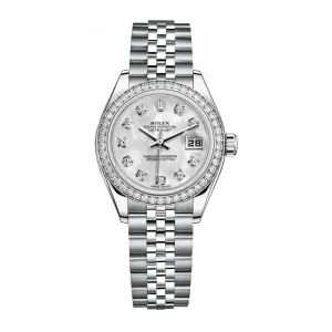Rolex Datejust 26mm - Ref: 179384 mdj - White Mother of Pearl Dial, Stainless Steel Jubilee Bracelet Women's Watch