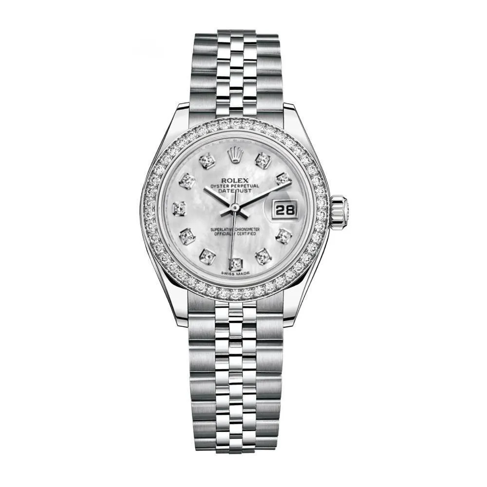 Rolex Datejust 26mm - Ref: 179384 mdj - White Mother of Pearl Dial, Stainless Steel Jubilee Bracelet Women's Watch