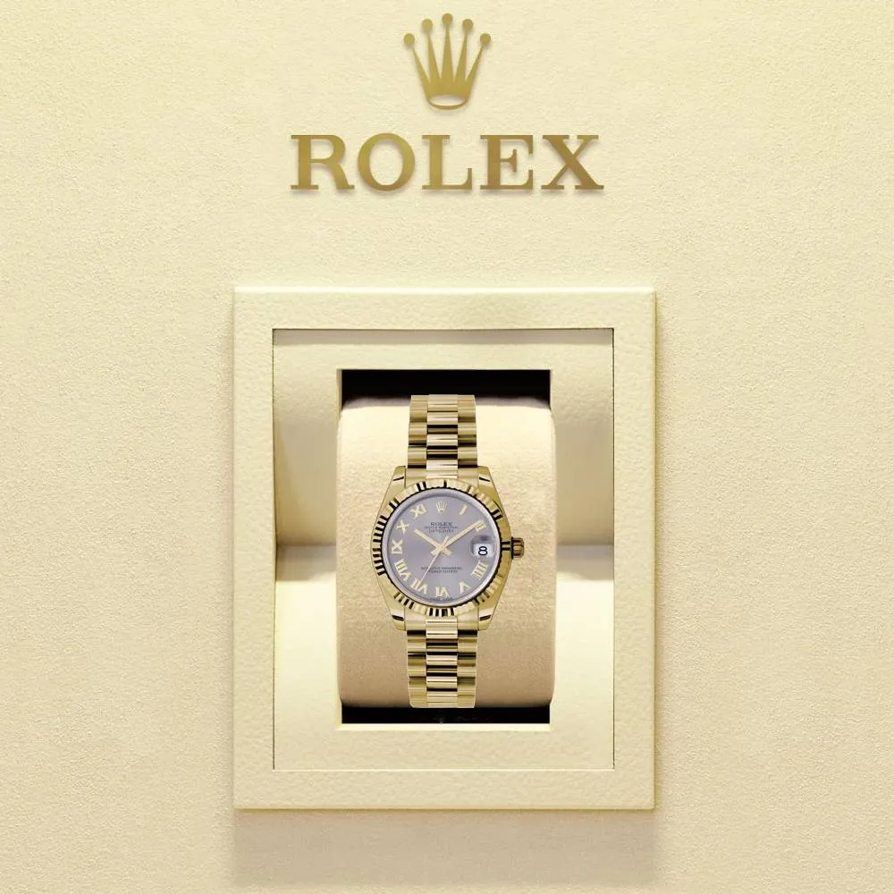 Rolex Datejust 31mm - Ref: 178278 grp - Grey Dial, 18K Yellow Gold President Bracelet Women's Watch