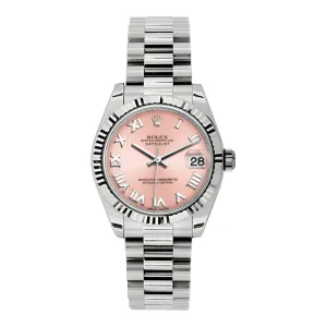 Rolex Datejust 31mm - Ref: 178279 - Pink Dial, 18K White Gold President Bracelet Women's Watch