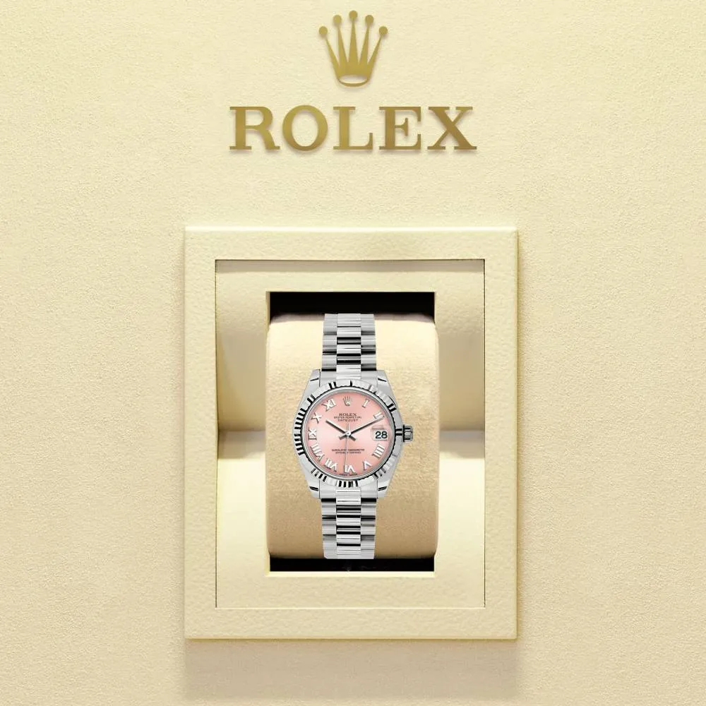 Rolex Datejust 31mm - Ref: 178279 - Pink Dial, 18K White Gold President Bracelet Women's Watch