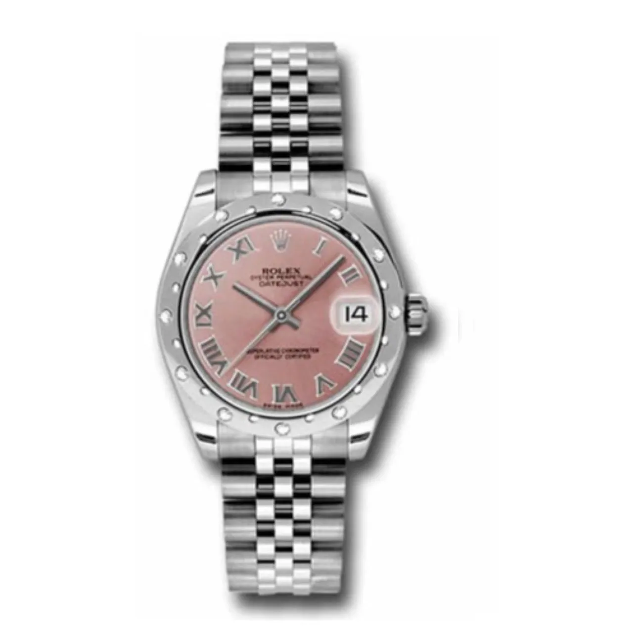 Rolex Datejust 31mm - Ref: 178344-0019 - Pink Dial & Diamond Bezel, Stainless Steel Jubilee Bracelet Women's Watch