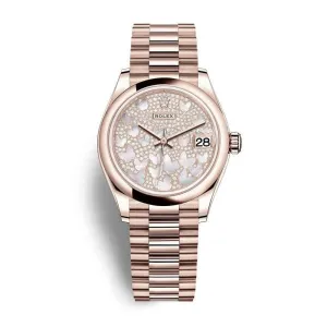 Rolex Datejust 31mm - Ref: 278245-0020 - Pink Dial, 18K Rose Gold President Bracelet Women's Watch