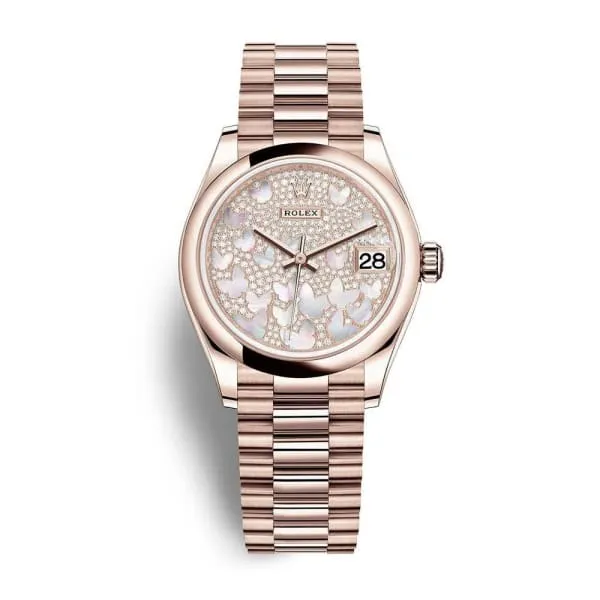 Rolex Datejust 31mm - Ref: 278245-0020 - Pink Dial, 18K Rose Gold President Bracelet Women's Watch