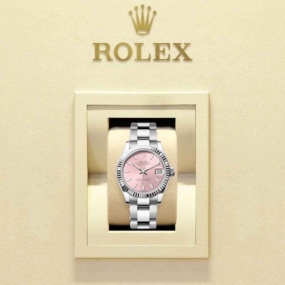 Rolex Datejust 31mm - Ref: 278274-0013 - Pink Stick Dial, Stainless Steel Oyster Bracelet Women's Watch