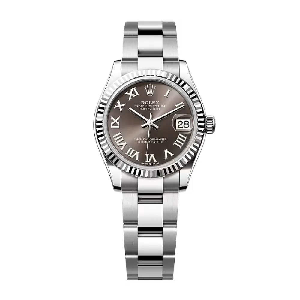 Rolex Datejust 31mm - Ref: 278274-0021 - Dark Grey Roman Dial, Stainless Steel Oyster Bracelet Women's Watch