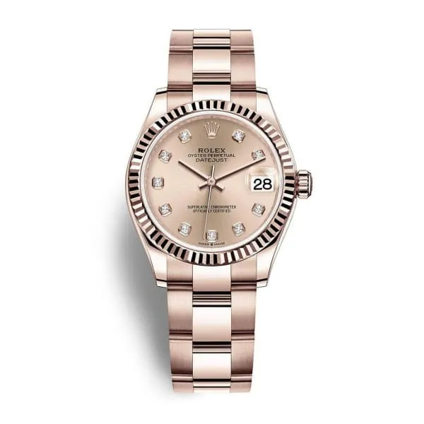 Rolex Datejust 31mm - Ref: 278275-0030 - Rose Dial, 18K Rose Gold Oyster Bracelet Women's Watch