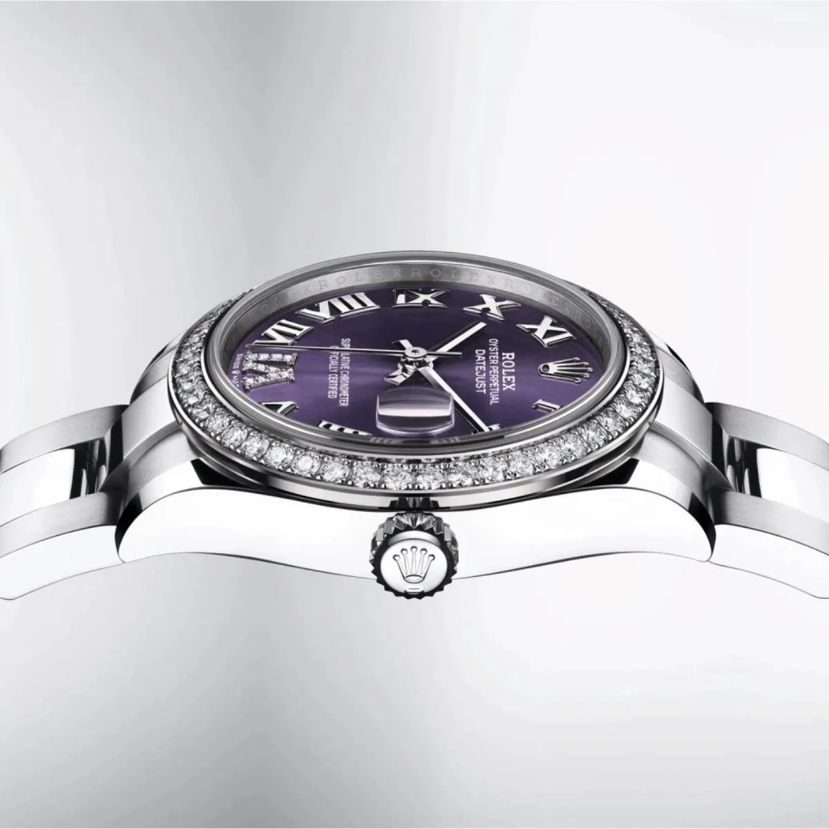 Rolex Datejust 31mm | Stainless steel bracelet | Aubergine dial Diamond bezel | Ladies Watch 278384rbr-0029