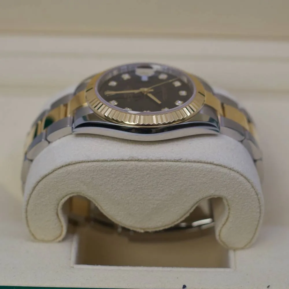 Rolex Datejust 41mm - Ref: 126333-0005 - Black Diamond Dial, Two Tone Stainless Steel & 18K Yellow Gold Oyster Bracelet Men's Watch