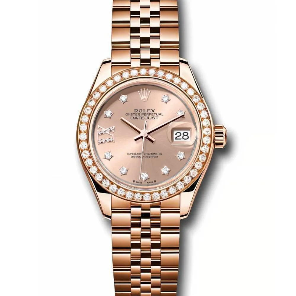 Rolex Lady Datejust 28mm - Ref: 279135rbr rs9dix8dj 1 - Rose Dial, 18K Rose Gold Jubilee Bracelet Women's Watch