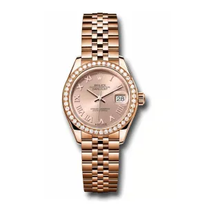 Rolex Lady Datejust 28mm - Ref: 279135rbr rsrj - Rose Dial, 18K Rose Gold Jubilee Bracelet Women's Watch