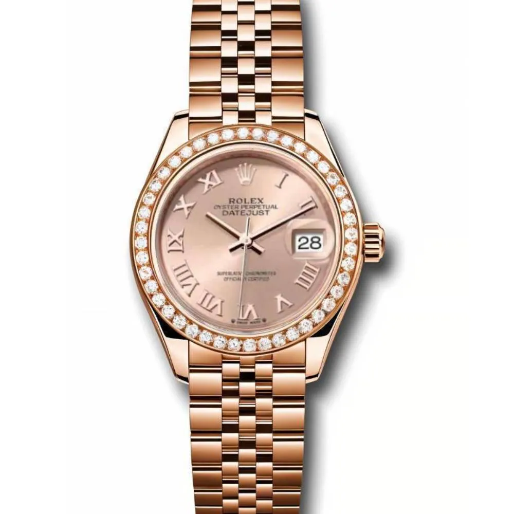 Rolex Lady Datejust 28mm - Ref: 279135rbr rsrj - Rose Dial, 18K Rose Gold Jubilee Bracelet Women's Watch