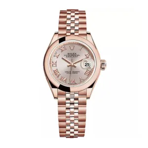 Rolex Lady Datejust 28mm - Ref: 279165-0010 - Sundust Dial, 18K Rose Gold Jubilee Bracelet Women's Watch