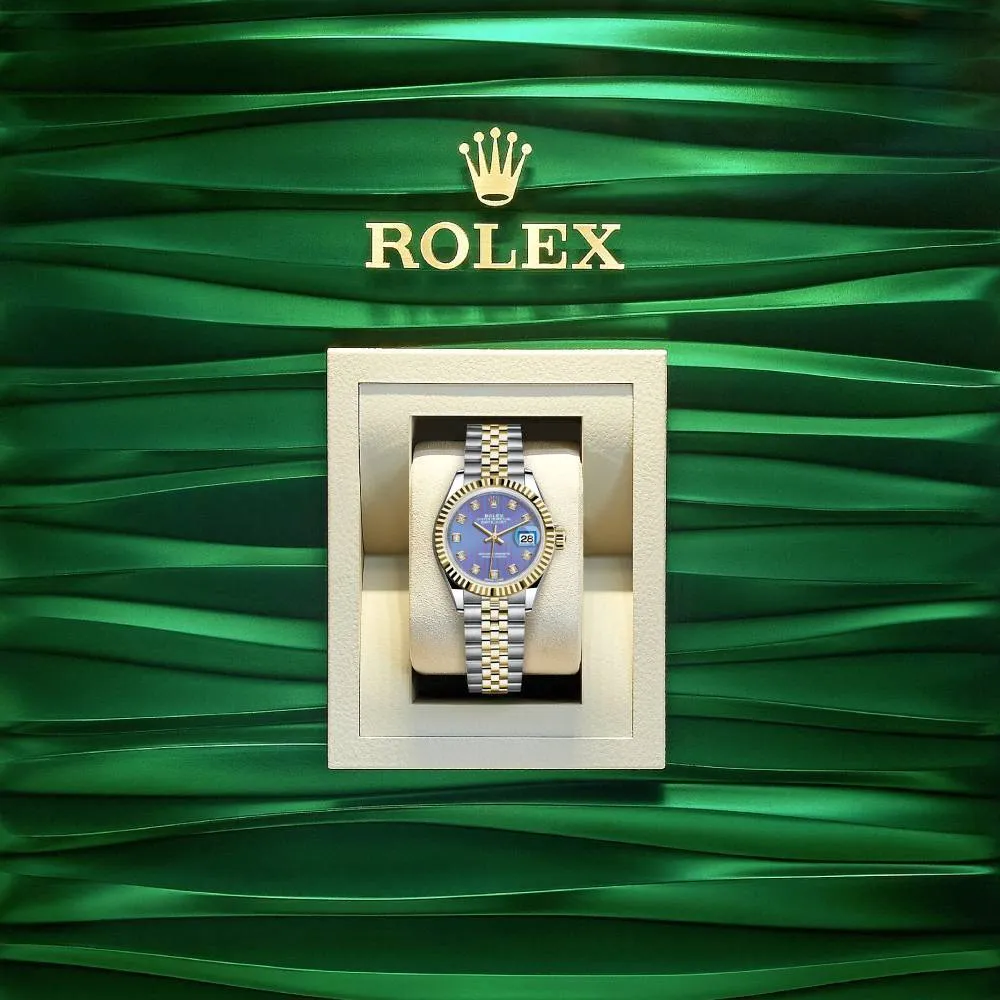 Rolex Lady-Datejust 28mm - Ref: 279173-0017 - Lavender Purple Diamond Dial, Two Tone Stainless Steel & 18K Yellow Gold Jubilee Bracelet Women's Watch