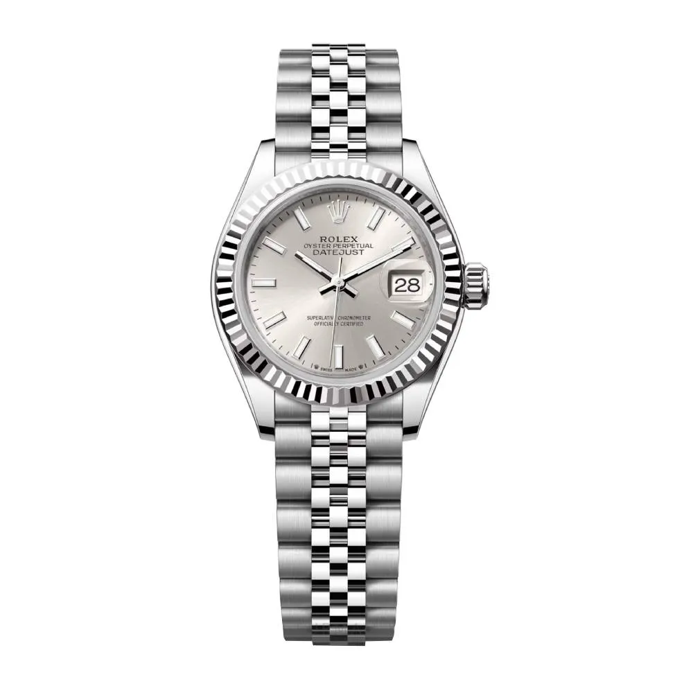 Rolex Lady-Datejust 28mm - Ref: 279174-0005 - Silver Stick Dial, Stainless Steel Jubilee Bracelet Women's Watch