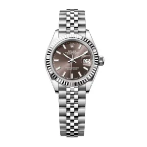 Rolex Lady-Datejust 28mm - Ref: 279174-0011 - Dark Grey Diamond Dial, Stainless Steel Jubilee Bracelet Women's Watch