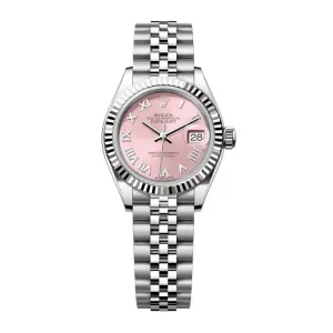 Rolex Lady-Datejust 28mm - Ref: 279174-0017 - Pink Roman Dial, Stainless Steel Jubilee Bracelet Women's Watch