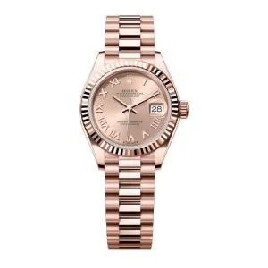 Rolex Lady Datejust 28mm - Ref: 279175-0027 - Rose Dial, 18K Rose Gold President Bracelet Women's Watch