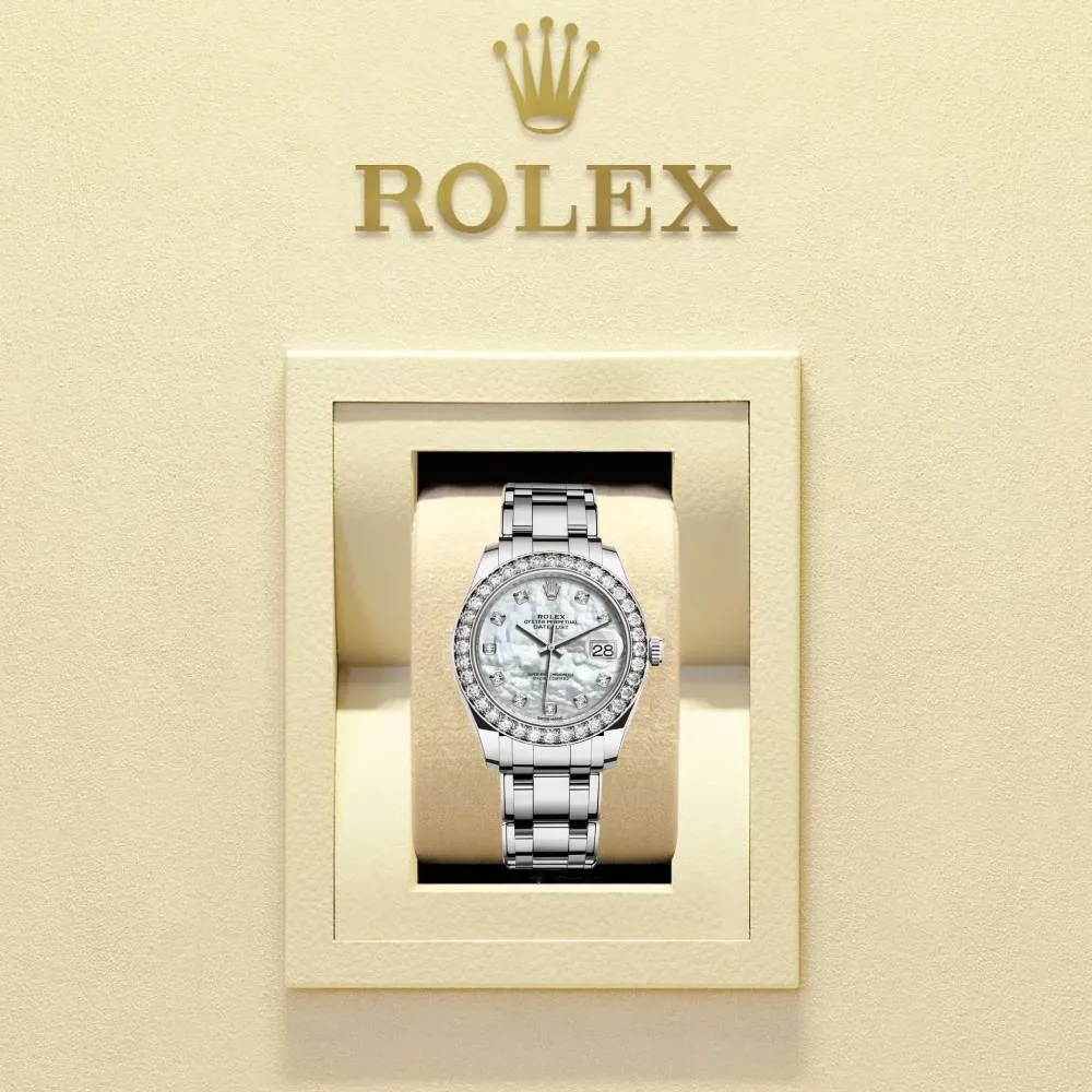 Rolex Pearlmaster 39mm - Ref: 86289-0001 - White mother of Pearl Diamond Dial & Diamond Bezel, 18K White Gold Bracelet Women's Watch