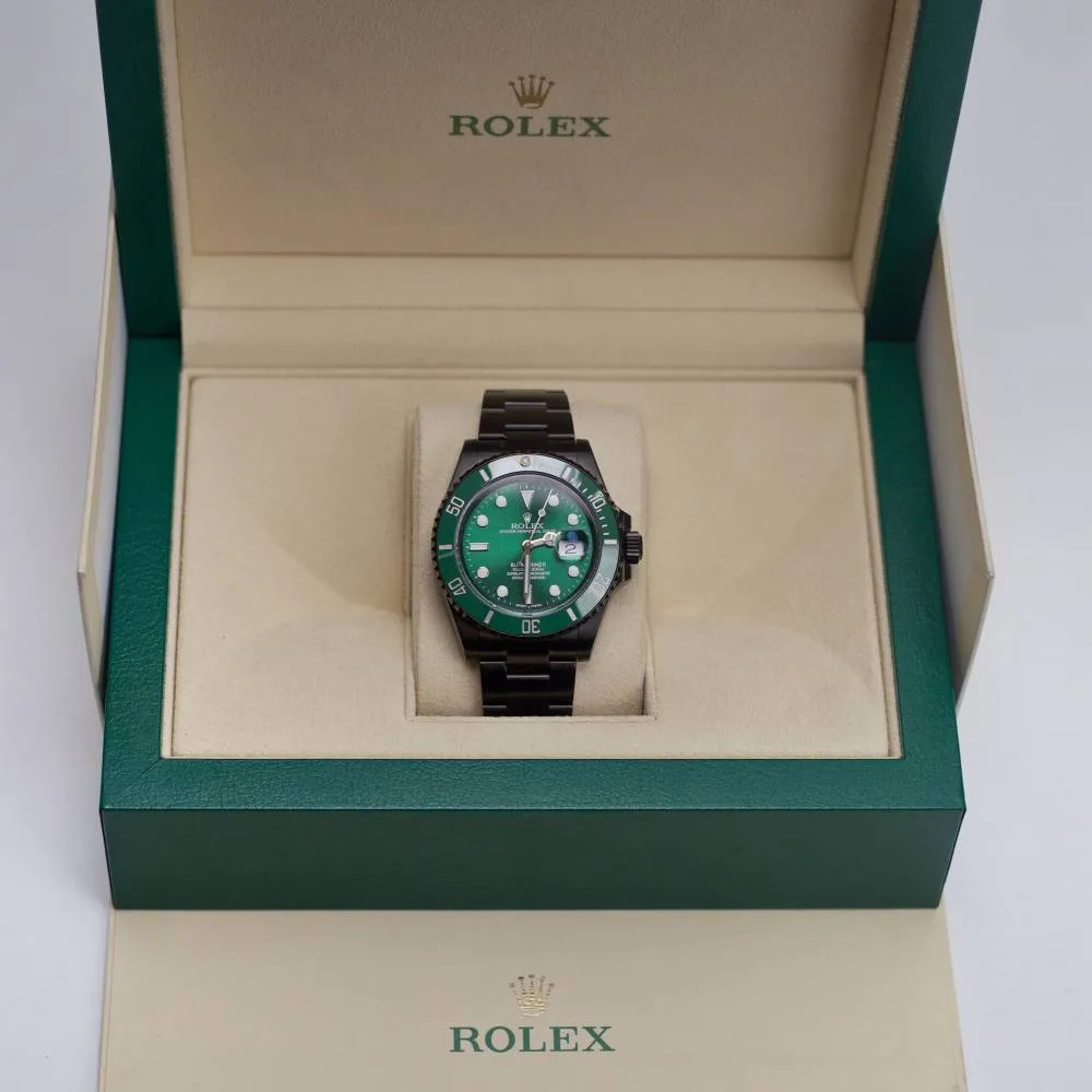Rolex Submariner Date 40mm - Ref: 116610lv-0002 (PVD) - Green Dial, Black PVD Stainless Steel Oyster Bracelet Watch